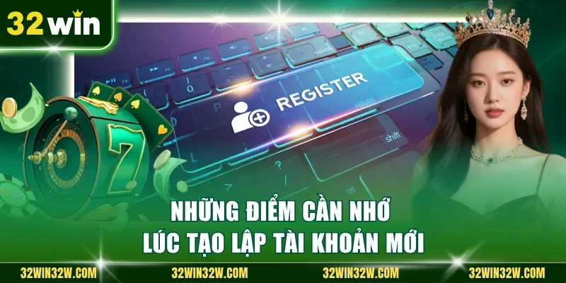 Những điểm cần nhớ lúc tạo lập tài khoản mới